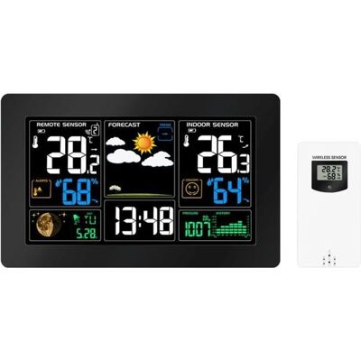 Cellfast Station Météo Lcd Réveil Intérieur/extérieur Horloge Moniteur De Température Et D'Humidité Despertador Moon Phase - Publicité Cellfast Station Météo Lcd Réveil Intérieur/extérieur Horloge Moniteur De Température Et D'Humidité Despertador Moon Phase - Publicité