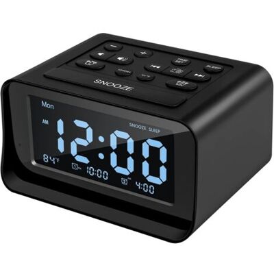 OEM Radio-réveil Avec Double Alarme, Réveil Numérique Avec 2 Ports De Charge Usb, Intensité Variable 0-100 %, Minuterie De Sommeil Fm, 6 Sonneries, Volume Réglable, Thermomètre D'Ambiance, Fonction Snooze - Publicité OEM Radio-réveil Avec Double Alarme, Réveil Numérique Avec 2 Ports De Charge Usb, Intensité Variable 0-100 %, Minuterie De Sommeil Fm, 6 Sonneries, Volume Réglable, Thermomètre D'Ambiance, Fonction Snooze - Publicité