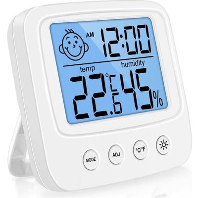 Zanussi Blanc,thermomètre Hygromètre Intérieur Digital À Haute Précision, Hygromètre Digital Intérieur, Thermomètre Numérique De Bureau Avec Moniteur De Température Et D'Humidité Rétroéclairage Horloge - Publicité Zanussi Blanc,thermomètre Hygromètre Intérieur Digital À Haute Précision, Hygromètre Digital Intérieur, Thermomètre Numérique De Bureau Avec Moniteur De Température Et D'Humidité Rétroéclairage Horloge - Publicité