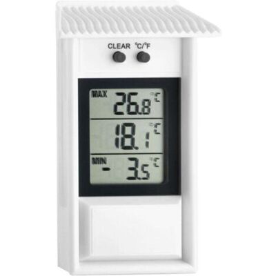 ABYSSE Blanc Thermomètre Numérique , 30.1053, Résistant Aux Intempéries, Utilisable À L'Intérieur Ou À L'Extérieur - Publicité ABYSSE Blanc Thermomètre Numérique , 30.1053, Résistant Aux Intempéries, Utilisable À L'Intérieur Ou À L'Extérieur - Publicité