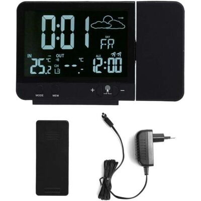 OEM Réveil À Projection Numérique Radio Reveil Projection Plafond Avec Station Météo Thermomètre Fil Hygromètre De Jauge De Contrôle D'Humidité De La Température Avec Calendrier Pour Chambres 230v - Publicité OEM Réveil À Projection Numérique Radio Reveil Projection Plafond Avec Station Météo Thermomètre Fil Hygromètre De Jauge De Contrôle D'Humidité De La Température Avec Calendrier Pour Chambres 230v - Publicité