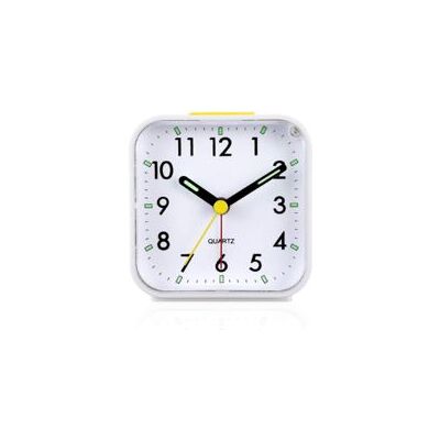 OEM Rnemitery Réveil Analogique Silencieux Réveil À Quartz Sans Tic-tac Volume D'Alarme Progressif Fonction Snooze Et Veilleuse Plastique Abs Blanc - Publicité OEM Rnemitery Réveil Analogique Silencieux Réveil À Quartz Sans Tic-tac Volume D'Alarme Progressif Fonction Snooze Et Veilleuse Plastique Abs Blanc - Publicité