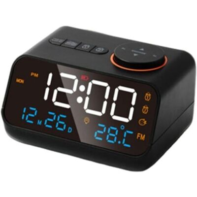 SCORPIO Réveil Numérique Avec Radio Fm, Écran Lcd, Thermomètre Et Hygromètre (11,3 X 8,6 X 7,1 Cm) - Publicité SCORPIO Réveil Numérique Avec Radio Fm, Écran Lcd, Thermomètre Et Hygromètre (11,3 X 8,6 X 7,1 Cm) - Publicité