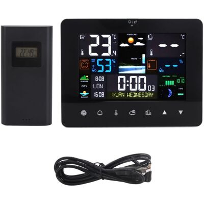 OEM Station Météo Professionnel Sans Fil, Thermomètre Numérique Avec Capteur Exterieur Interieur, Écran Lcd Couleur Hygromètre Baromètre Prévisions Météo 8 Heures Pour Maison, Jardin - Publicité OEM Station Météo Professionnel Sans Fil, Thermomètre Numérique Avec Capteur Exterieur Interieur, Écran Lcd Couleur Hygromètre Baromètre Prévisions Météo 8 Heures Pour Maison, Jardin - Publicité