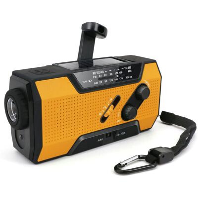 SANS MARQUE Radio Météo D'Urgence Multifonctionnelle, Batterie Externe Portable 2000 Mah, Alarme Sos Et Lampe De Poche Pour Les Situations D'Urgence, Orange - Publicité SANS MARQUE Radio Météo D'Urgence Multifonctionnelle, Batterie Externe Portable 2000 Mah, Alarme Sos Et Lampe De Poche Pour Les Situations D'Urgence, Orange - Publicité