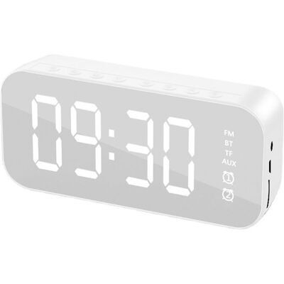 PELTOR Jeffergarden Réveil Bluetooth Haut-parleur Haut Volume Multifonctionnel Portable Mini Haut-parleur Sans Fil Pour L'Extérieur Et La Maison Blanc - Publicité PELTOR Jeffergarden Réveil Bluetooth Haut-parleur Haut Volume Multifonctionnel Portable Mini Haut-parleur Sans Fil Pour L'Extérieur Et La Maison Blanc - Publicité