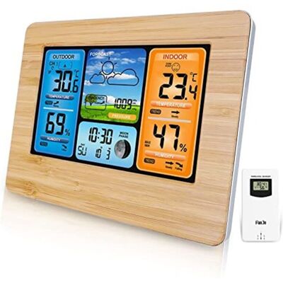Scotch Odipie – Station Météo Numérique Sans Fil – Capteur Extérieur – Température Intérieure -9℃ À +50℃ – Humidité 20% À 95% – Horloge Atomique - Publicité Scotch Odipie – Station Météo Numérique Sans Fil – Capteur Extérieur – Température Intérieure -9℃ À +50℃ – Humidité 20% À 95% – Horloge Atomique - Publicité