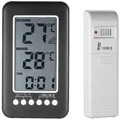 SANS MARQUE Thermomètre Interieur Exterieur Sans Fil Avec Horloge Numérique Station Meteo Sans Fil Avec Capteur Extérieur, Black Friday 2020 Moniteur De Température Affichage Lcd Intelligent ° C / ° F - Publicité SANS MARQUE Thermomètre Interieur Exterieur Sans Fil Avec Horloge Numérique Station Meteo Sans Fil Avec Capteur Extérieur, Black Friday 2020 Moniteur De Température Affichage Lcd Intelligent ° C / ° F - Publicité