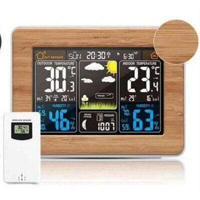 OEM Station Météorologique Numérique Couleur Avec Température / Humidité / Baromètre / Calendrier / Horloge Météorologique Multifonctionnelle (surface En Bambou) - Publicité OEM Station Météorologique Numérique Couleur Avec Température / Humidité / Baromètre / Calendrier / Horloge Météorologique Multifonctionnelle (surface En Bambou) - Publicité