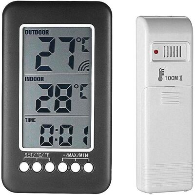 PENY Thermomètre Interieur Exterieur Sans Fil Avec Horloge Numérique Station Meteo Sans Fil Avec Capteur Extérieur, Black Friday 2020 Moniteur De Température Affichage Lcd Intelligent ° C / ° F - Publicité PENY Thermomètre Interieur Exterieur Sans Fil Avec Horloge Numérique Station Meteo Sans Fil Avec Capteur Extérieur, Black Friday 2020 Moniteur De Température Affichage Lcd Intelligent ° C / ° F - Publicité