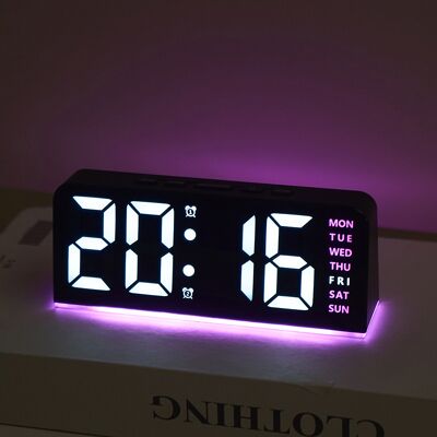 Generic Réveil Numérique, Réveil Led, Avec Veilleuse, Quatre Niveaux De Luminosité Réglables, Horloge De Chevet Avec Affichage De La Semaine (rose) - Publicité Generic Réveil Numérique, Réveil Led, Avec Veilleuse, Quatre Niveaux De Luminosité Réglables, Horloge De Chevet Avec Affichage De La Semaine (rose) - Publicité
