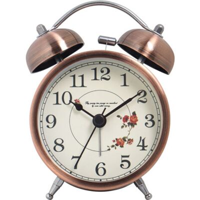 SCORPIO Reveil Cloche Classique, Reveil Matin Vintage Retro Silencieux, Réveil Analogique Avec Lumineux Nombre Pour Enfant, Adulte, Cuivre - Publicité SCORPIO Reveil Cloche Classique, Reveil Matin Vintage Retro Silencieux, Réveil Analogique Avec Lumineux Nombre Pour Enfant, Adulte, Cuivre - Publicité