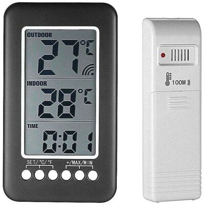 OEM Thermomètre Interieur Exterieur Sans Fil Avec Horloge Numérique Station Meteo Sans Fil Avec Capteur Extérieur, Black Friday 2020 Moniteur De Température Affichage Lcd Intelligent ° C / ° F - Publicité OEM Thermomètre Interieur Exterieur Sans Fil Avec Horloge Numérique Station Meteo Sans Fil Avec Capteur Extérieur, Black Friday 2020 Moniteur De Température Affichage Lcd Intelligent ° C / ° F - Publicité