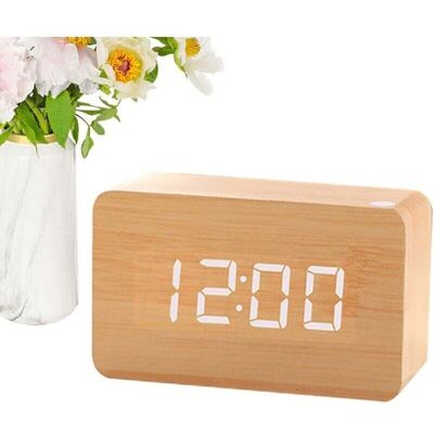 OEM Réveil Numérique En Bois – Bureau De Chevet – Horloge Numérique Grand Écran, 3 Réglages D'Alarme, Mode Semaine/week-end, Horloges Électriques En Bois Pour Chevet - Publicité OEM Réveil Numérique En Bois – Bureau De Chevet – Horloge Numérique Grand Écran, 3 Réglages D'Alarme, Mode Semaine/week-end, Horloges Électriques En Bois Pour Chevet - Publicité