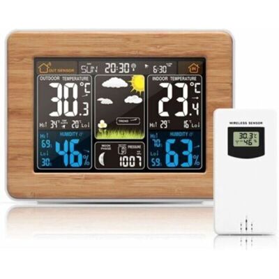 URSUS Station Météo Sans Fil Avec Baromètre Météo À Prévision Alerte, Écran Couleur Horloge Multifonction Intérieure/extérieure Hygromètre - Publicité URSUS Station Météo Sans Fil Avec Baromètre Météo À Prévision Alerte, Écran Couleur Horloge Multifonction Intérieure/extérieure Hygromètre - Publicité