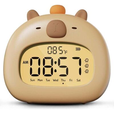 BRAST Réveil Numérique Pour Enfant - Design Capybara - Jouet Éducatif Réveil - Entraîneur De Sommeil - Rechargeable Usb-c - Veilleuse - Publicité BRAST Réveil Numérique Pour Enfant - Design Capybara - Jouet Éducatif Réveil - Entraîneur De Sommeil - Rechargeable Usb-c - Veilleuse - Publicité