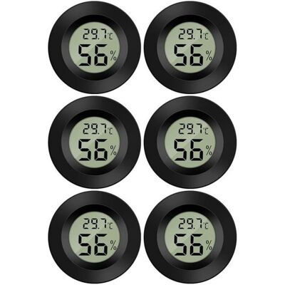 SANS MARQUE (black)6 Pcs Mini Digital Lcd Thermomètre Hygromètre Température Humidité Thermomètre Portable Thermo Hygromètre Indicateur - Publicité SANS MARQUE (black)6 Pcs Mini Digital Lcd Thermomètre Hygromètre Température Humidité Thermomètre Portable Thermo Hygromètre Indicateur - Publicité