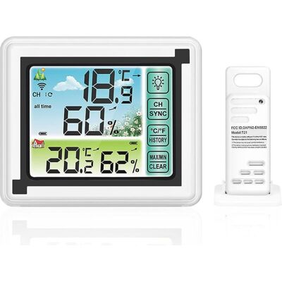 Melissa Station Météo Sans Fil Avec Capteur Extérieur Thermomètre Et Hygromètre Numérique Intérieur Extérieur Rétroéclairage Réglable Avec Grand Écran Lcd Pour La Maison Et Le Bureau - Publicité Melissa Station Météo Sans Fil Avec Capteur Extérieur Thermomètre Et Hygromètre Numérique Intérieur Extérieur Rétroéclairage Réglable Avec Grand Écran Lcd Pour La Maison Et Le Bureau - Publicité