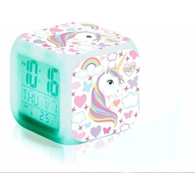 URSUS Réveils Numériques Licorne Pour Les Filles, Cube Lcd Led De Nuit Brillante Avec Enfants Légers Réveillez-vous L'Horloge De Chevet Cadeaux D'Anniversaire Pour Les Enfants Femmes Chambre Adulte - Publicité URSUS Réveils Numériques Licorne Pour Les Filles, Cube Lcd Led De Nuit Brillante Avec Enfants Légers Réveillez-vous L'Horloge De Chevet Cadeaux D'Anniversaire Pour Les Enfants Femmes Chambre Adulte - Publicité