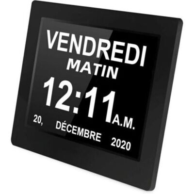 URSUS 8 Pouces Horloge Numérique Horloge De Jour Grand Écran Réveil Horloge Murale Horloge Alzheimer Pour Parents (noir) - Publicité URSUS 8 Pouces Horloge Numérique Horloge De Jour Grand Écran Réveil Horloge Murale Horloge Alzheimer Pour Parents (noir) - Publicité
