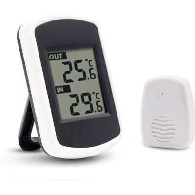 BARKBUSTERS Lcd Digital Thermomètre Sans Fil Pour Intérieur Ou Extérieur, Mini Capteur De Température Ambiante, Petit Précise Testeur De Météo Dans La Maison Chambre Et Bureau - Publicité BARKBUSTERS Lcd Digital Thermomètre Sans Fil Pour Intérieur Ou Extérieur, Mini Capteur De Température Ambiante, Petit Précise Testeur De Météo Dans La Maison Chambre Et Bureau - Publicité