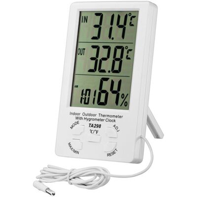 MOXIE Thermomètre Hygromètre Digital,lcd Thermomètre Numérique Avec Sonde,hygromètre Intérieur Et Extérieur,moniteur Température Humidité,capteur Testeur Pour Réfrigérateur,bureau,aquarium(blanche) - Publicité MOXIE Thermomètre Hygromètre Digital,lcd Thermomètre Numérique Avec Sonde,hygromètre Intérieur Et Extérieur,moniteur Température Humidité,capteur Testeur Pour Réfrigérateur,bureau,aquarium(blanche) - Publicité