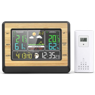 OEM Station Météo Numérique Sans Fil Avec Capteur Extérieur – Avec Heure, Date, Température, Humidité, Affichage Des Phases De Lune, Thermomètre Multifonction - Publicité OEM Station Météo Numérique Sans Fil Avec Capteur Extérieur – Avec Heure, Date, Température, Humidité, Affichage Des Phases De Lune, Thermomètre Multifonction - Publicité