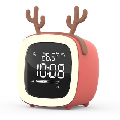 OEM Réveil Numérique Led, Réveil Intelligent Pour Enfants, Horloge Électronique Led Avec Veilleuse Et Jolies Oreilles, Affichage 12/24 Heures, Température, Mode Nuit, Pour Garçons Et Filles - Publicité OEM Réveil Numérique Led, Réveil Intelligent Pour Enfants, Horloge Électronique Led Avec Veilleuse Et Jolies Oreilles, Affichage 12/24 Heures, Température, Mode Nuit, Pour Garçons Et Filles - Publicité