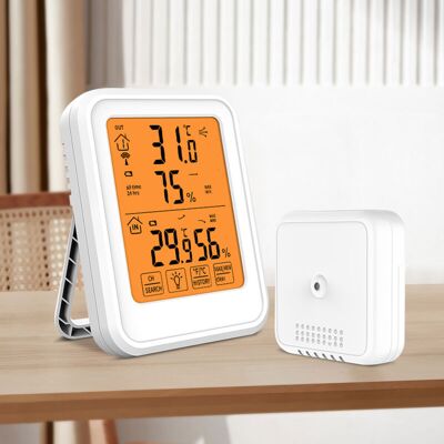 SCORPIO Hygromètre Thermomètre D'Intérieur, Thermomètre Numérique De Bureau Avec Moniteur De Température Et D'Humidité, Thermomètre D'Ambiance À Jauge D'Humidité Précise Avec Horloge(blanc) - Publicité SCORPIO Hygromètre Thermomètre D'Intérieur, Thermomètre Numérique De Bureau Avec Moniteur De Température Et D'Humidité, Thermomètre D'Ambiance À Jauge D'Humidité Précise Avec Horloge(blanc) - Publicité