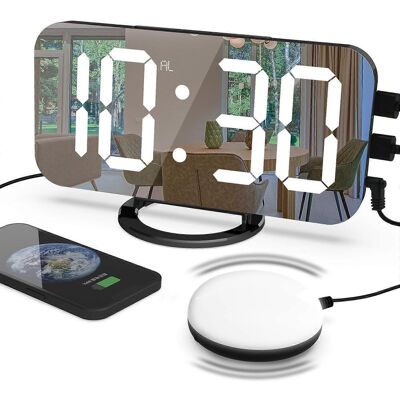 FLAMMKRAFT Réveil Bruyant Pour Gros Dormeurs, Vibrant Avec Veilleuse Et Fonction Snooze. Publicité FLAMMKRAFT Réveil Bruyant Pour Gros Dormeurs, Vibrant Avec Veilleuse Et Fonction Snooze. Publicité