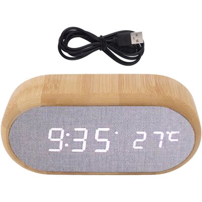 URSUS Jeffergarden Réveil En Bois Commande Vocale Numérique Led Brillant Prise Usb Réveil Électronique Décoration De La Maison - Publicité URSUS Jeffergarden Réveil En Bois Commande Vocale Numérique Led Brillant Prise Usb Réveil Électronique Décoration De La Maison - Publicité