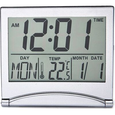 Zanussi Réveil Numérique En Argent Écran Lcd De Température Bureau Par ,horloge - Publicité Zanussi Réveil Numérique En Argent Écran Lcd De Température Bureau Par ,horloge - Publicité
