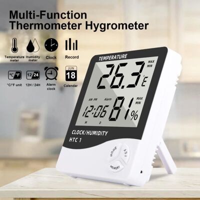 Cellfast Mini Thermomètre Hygromètre,facile À Placer Et À Transporter, Avec Un Petit Support,petit Station Météo - Publicité Cellfast Mini Thermomètre Hygromètre,facile À Placer Et À Transporter, Avec Un Petit Support,petit Station Météo - Publicité