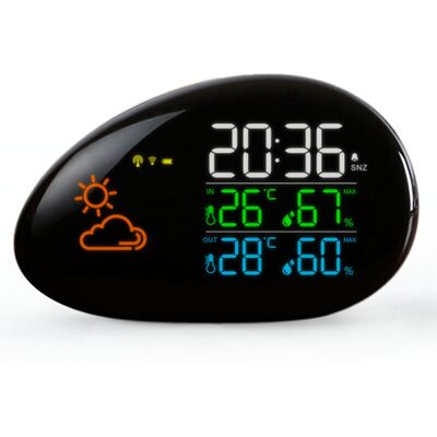 SANS MARQUE Station Météo Radio Pilotée - Capteur Extérieure Et Intérieure - Température - Prévisions Météo - Humidité - Ecran Couleur Led - Horloge - Reveil 1539761mm - Publicité SANS MARQUE Station Météo Radio Pilotée - Capteur Extérieure Et Intérieure - Température - Prévisions Météo - Humidité - Ecran Couleur Led - Horloge - Reveil 1539761mm - Publicité