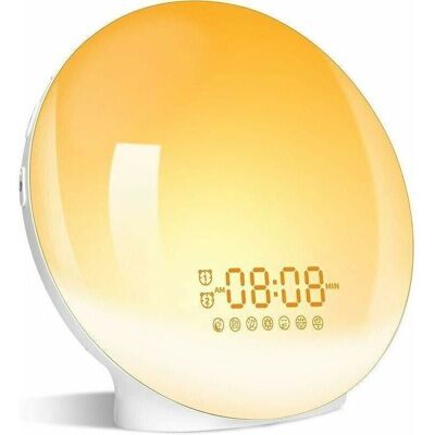 OEM Eveil Lumière Led Radio Réveil Matin Lumineux Lampe De Chevet 20 Niveaux De Luminosité Simulateur D'Aube Et Crépuscule 2 Réveils 7 Sons Naturels Fonction Snooze Veilleuse Enfant 7 Couleurs Cade - Publicité OEM Eveil Lumière Led Radio Réveil Matin Lumineux Lampe De Chevet 20 Niveaux De Luminosité Simulateur D'Aube Et Crépuscule 2 Réveils 7 Sons Naturels Fonction Snooze Veilleuse Enfant 7 Couleurs Cade - Publicité
