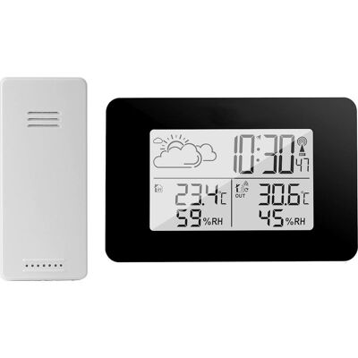 Tigrezy Station Météo Radio Sans Fil Avec Capteur Extérieur, Thermomètre Numérique D’intérieur Et D’extérieur Et Hygromètre - Prévisions Météorologiques, Réveil, Rétroéclairage Pour Chambre À Coucher - Publicité Tigrezy Station Météo Radio Sans Fil Avec Capteur Extérieur, Thermomètre Numérique D’intérieur Et D’extérieur Et Hygromètre - Prévisions Météorologiques, Réveil, Rétroéclairage Pour Chambre À Coucher - Publicité