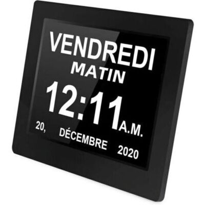 SANS MARQUE 8 Pouces Horloge Numérique Horloge De Jour Grand Écran Réveil Horloge Murale Horloge Alzheimer Pour Parents (noir) - Publicité SANS MARQUE 8 Pouces Horloge Numérique Horloge De Jour Grand Écran Réveil Horloge Murale Horloge Alzheimer Pour Parents (noir) - Publicité
