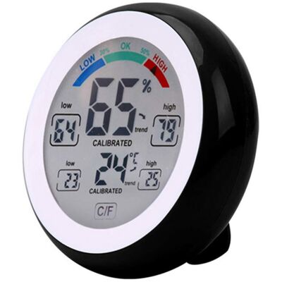 OEM Thermomètre Hygromètre Sans Fil Intérieur Extérieur,écran Tactile Lcd Rond,station Météo,ud02 Noir - Publicité OEM Thermomètre Hygromètre Sans Fil Intérieur Extérieur,écran Tactile Lcd Rond,station Météo,ud02 Noir - Publicité
