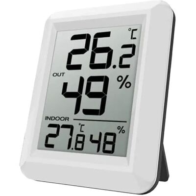 Melissa Station Météo Sans Fil Intérieur/extérieur Avec Capteur Extérieur, Petit Thermomètre Hygromètre Numérique. Compact Et Précis. Publicité Melissa Station Météo Sans Fil Intérieur/extérieur Avec Capteur Extérieur, Petit Thermomètre Hygromètre Numérique. Compact Et Précis. Publicité