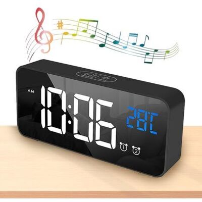 Zanussi Réveil Numérique Miroir Led 5,6 Pouces Double Alarme Avec Snooze Luminosité Réglable 4 Niveaux Affichage 12/24h Port Usb - Publicité Zanussi Réveil Numérique Miroir Led 5,6 Pouces Double Alarme Avec Snooze Luminosité Réglable 4 Niveaux Affichage 12/24h Port Usb - Publicité