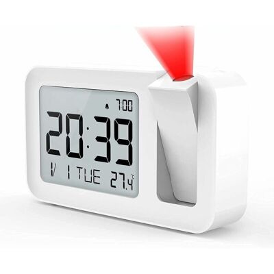 URSUS Réveil Projecteur Plafond, Réveil Numérique Avec Thermomètre D'Intérieur À Projection À 180 °, 4 Luminosités Réglables,réglage Du Volume,réglage 12/24h, Snooze Function Pour Le Bureau De La Cha - Publicité URSUS Réveil Projecteur Plafond, Réveil Numérique Avec Thermomètre D'Intérieur À Projection À 180 °, 4 Luminosités Réglables,réglage Du Volume,réglage 12/24h, Snooze Function Pour Le Bureau De La Cha - Publicité