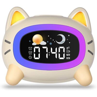 Cellfast Réveil Numérique - Uplayteck - Horloge De Chat - 5 Lumières - 7 Sons - Double Alarme - Publicité Cellfast Réveil Numérique - Uplayteck - Horloge De Chat - 5 Lumières - 7 Sons - Double Alarme - Publicité