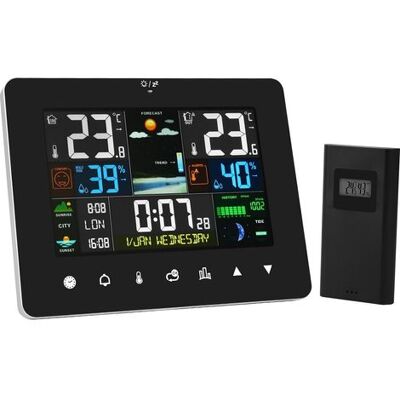 OEM Station Météo Professionnel Sans Fil, Thermomètre Numérique Avec Capteur Exterieur Interieur, Écran Lcd Couleur Hygromètre Baromètre Prévisions Météo 8 Heures Pour Maison, Jardin - Publicité OEM Station Météo Professionnel Sans Fil, Thermomètre Numérique Avec Capteur Exterieur Interieur, Écran Lcd Couleur Hygromètre Baromètre Prévisions Météo 8 Heures Pour Maison, Jardin - Publicité
