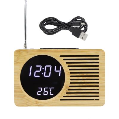 OEM Réveil Numérique Led Usb Polyvalent, Thermomètre, Affichage De L'Heure Et De La Température, Radio Fm - Publicité OEM Réveil Numérique Led Usb Polyvalent, Thermomètre, Affichage De L'Heure Et De La Température, Radio Fm - Publicité