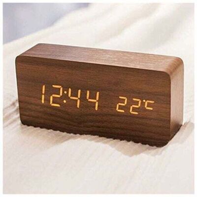 URSUS Réveil Moderne En Bois - Led Réveil En Bois Numérique Réveil Bureau Date Température Affichage Humidité 12/24 Heure - Pour La Maison, La Chambre À Coucher, Le Bureau (marron) - - Publicité URSUS Réveil Moderne En Bois - Led Réveil En Bois Numérique Réveil Bureau Date Température Affichage Humidité 12/24 Heure - Pour La Maison, La Chambre À Coucher, Le Bureau (marron) - - Publicité