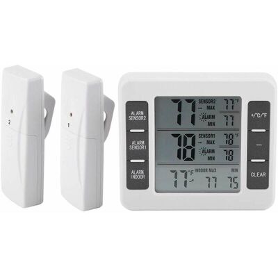 Vision Thermomètre De Réfrigérateur Congélateur Thermomètre Digital Alarme Sonore Avec Capteur Sans Fil Min/max Écran - Publicité Vision Thermomètre De Réfrigérateur Congélateur Thermomètre Digital Alarme Sonore Avec Capteur Sans Fil Min/max Écran - Publicité