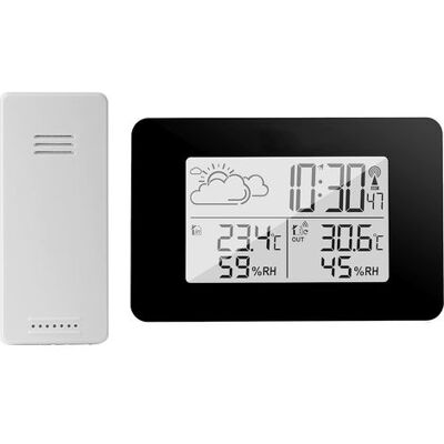 OEM Station Météo Radio Sans Fil Avec Capteur Extérieur, Thermomètre Numérique D’intérieur Et D’extérieur Et Hygromètre - Prévisions Météorologiques, Réveil, Rétroéclairage Pour Chambre À Coucher - Publicité OEM Station Météo Radio Sans Fil Avec Capteur Extérieur, Thermomètre Numérique D’intérieur Et D’extérieur Et Hygromètre - Prévisions Météorologiques, Réveil, Rétroéclairage Pour Chambre À Coucher - Publicité