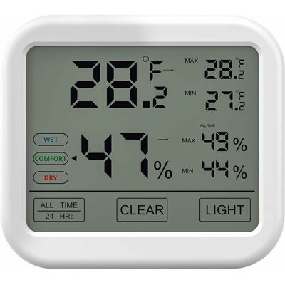 Vision Thermomètre Hygromètre Intérieur Avec Haute Précision, Numérique Lcd Moniteur Température Et Humidité, Indicateur Du Niveau De Confort Idéal Pour Chambres De Bébé, Maison, Cave, Frigo, Garage - Publicité Vision Thermomètre Hygromètre Intérieur Avec Haute Précision, Numérique Lcd Moniteur Température Et Humidité, Indicateur Du Niveau De Confort Idéal Pour Chambres De Bébé, Maison, Cave, Frigo, Garage - Publicité