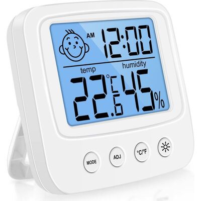 Vision Thermomètre Hygromètre Intérieur Digital À Haute Précision, Hygromètre Digital Intérieur, Thermomètre Numérique De Bureau Avec Moniteur De Température Et D'Humidité - Rétroéclairage - Horloge - Publicité Vision Thermomètre Hygromètre Intérieur Digital À Haute Précision, Hygromètre Digital Intérieur, Thermomètre Numérique De Bureau Avec Moniteur De Température Et D'Humidité - Rétroéclairage - Horloge - Publicité