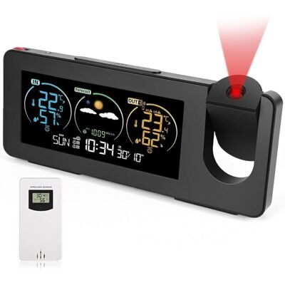 Scotch Station Météorologique Sans Fil Avec Capteur Extérieur, Écran Lcd, Prévisions Météorologiques,température,réveil Avec Fonction De Répétition, Station Météo Avec Projection, Pour Intér - Publicité Scotch Station Météorologique Sans Fil Avec Capteur Extérieur, Écran Lcd, Prévisions Météorologiques,température,réveil Avec Fonction De Répétition, Station Météo Avec Projection, Pour Intér - Publicité